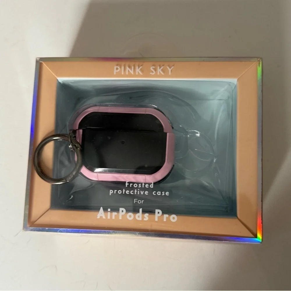 Frosted Protective Case for AirPods Pro Pink and Black